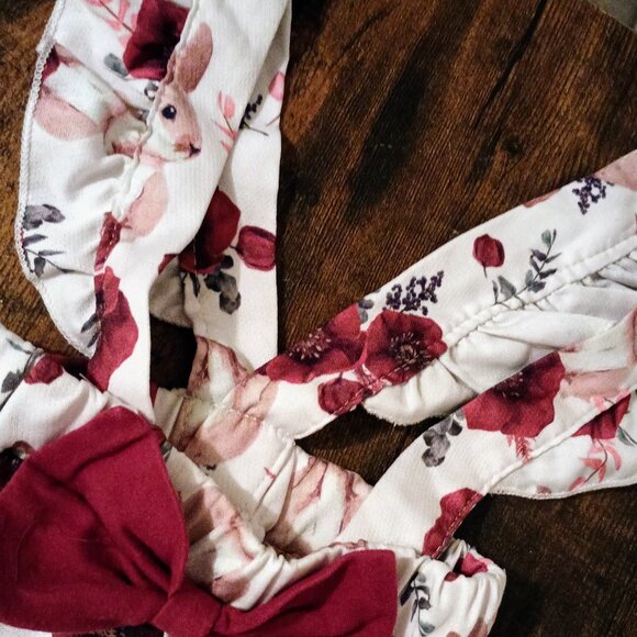 Bunny print overalls - size 12months - Picture 2 of 4